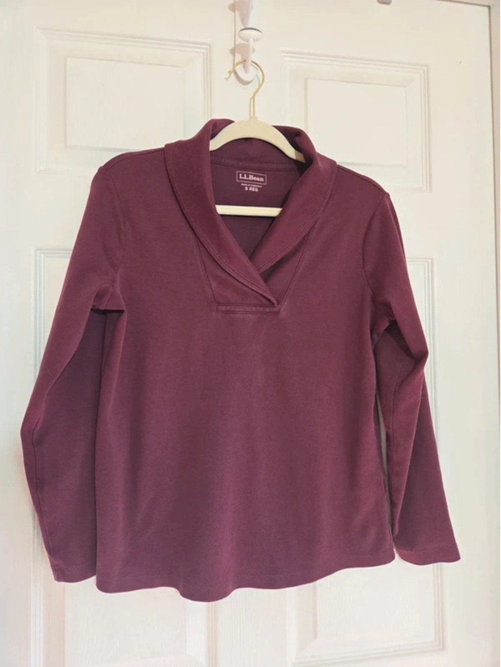 L. L. Bean Maroon Red Purple Pullover Size Small
